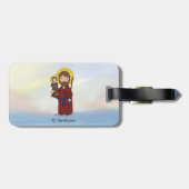 St. Christopher Feast Day Saint Bagagelabel (Achterkant horizontaal)