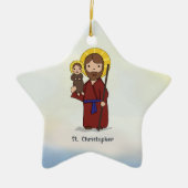 St. Christopher Feast Day Saint Keramisch Ornament (Voorkant)