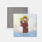 St. Christopher Feast Day Saint Magneet (Voorkant / Achterkant)