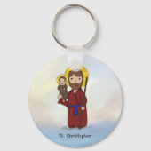 St. Christopher Feast Day Saint Sleutelhanger (Voorkant)