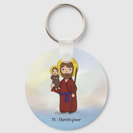 St. Christopher Feast Day Saint Sleutelhanger (Voorkant)
