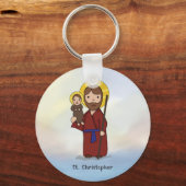 St. Christopher Feast Day Saint Sleutelhanger (Voorkant)