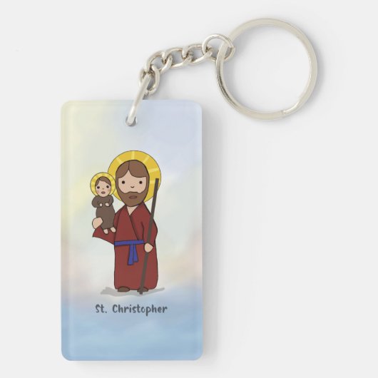 St. Christopher Feast Day Saint Sleutelhanger (achterkant)