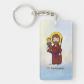 St. Christopher Feast Day Saint Sleutelhanger (Voorkant)