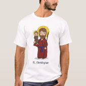 St. Christopher Feast Day Saint T-shirt (Voorkant)