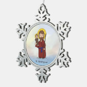 St. Christopher Feast Day Saint Tin Sneeuwvlok Ornament (Rechts)
