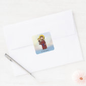 St. Christopher Feast Day Saint Vierkante Sticker (Envelop)