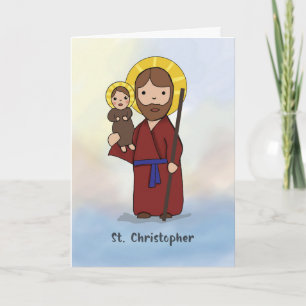 St. Christopher Feast Day Simple katholieke Saint Kaart