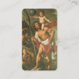 St. Christopher Jesus Religieuze Katholieke Prayer Plaatskaartje
