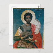 St. Christopher Orthodox Christelijk Icoon Briefka Briefkaart (Voorkant / Achterkant)