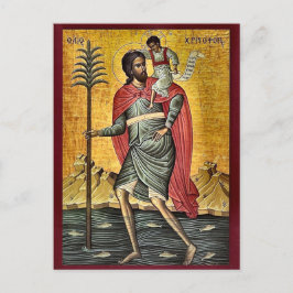 St. Christopher orthodox Christelijk icoon Briefkaart