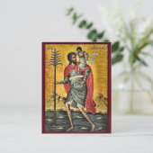 St. Christopher orthodox Christelijk icoon Briefkaart (Staand voorkant)