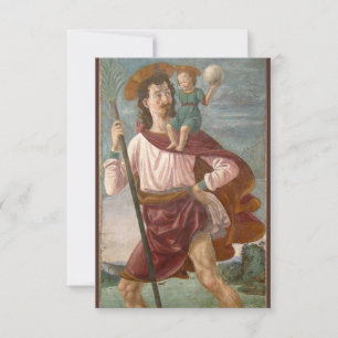 St Christopher Patron Saint-of-Travel Prayer-kaart