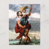 ST. CHRISTOPHER, PATRON SAINT OF TRAVELERS, BRIEFKAART (Voorkant)