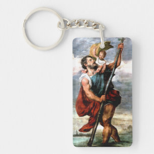 ST. CHRISTOPHER, PATRON SAINT OF TRAVELERS, SLEUTELHANGER