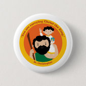 St. Christopher Ronde Button 5,7 Cm (Voorkant)