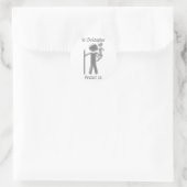 St Christopher Ronde Sticker (Tas)