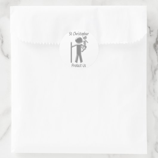 St Christopher Ronde Sticker (Tas)