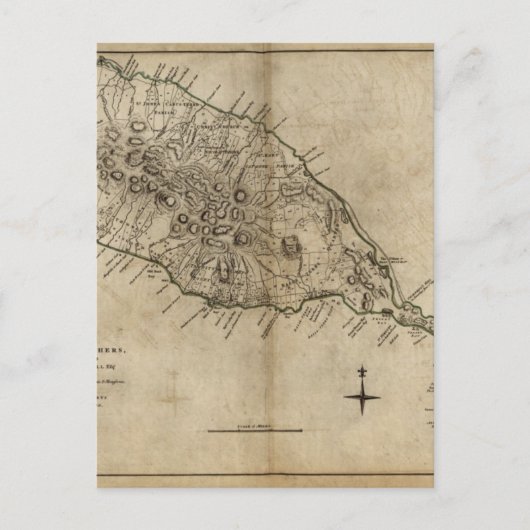 St. Christopher (St. Kitts), Caraïbische kaart (Voorkant)