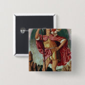 St. Christopher Vierkante Button 5,1 Cm (Voorkant /achterkant)