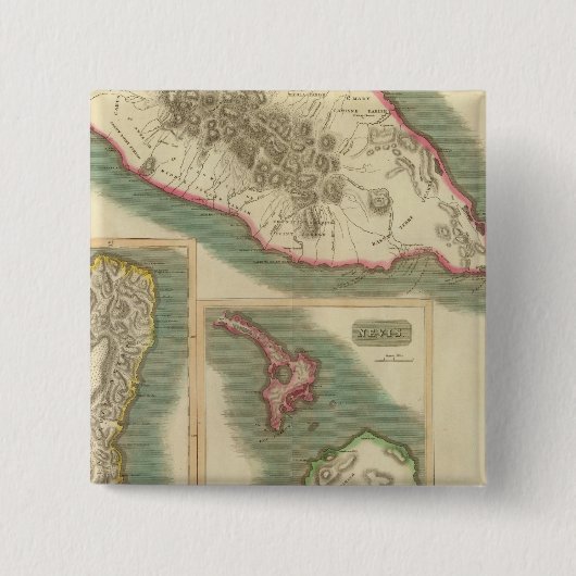 St Christophers 2 Vierkante Button 5,1 Cm (Voorkant)