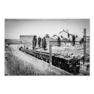 St. Clair River Tunnel  Post Card Foto Afdruk