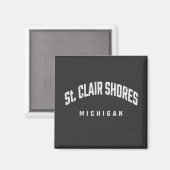 St. Clair Shores Michigan MI Magneet (Voorkant / Achterkant)