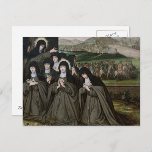 St. Claire met haar zuster, Agnes en Nuns Briefkaart (Voorkant / Achterkant)