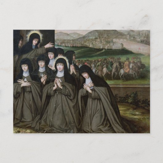 St. Claire met haar zuster, Agnes en Nuns Briefkaart (Voorkant)
