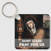 St. Clare Bid voor ons Sleutelhanger (Voorkant)
