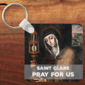St. Clare Bid voor ons Sleutelhanger (Voorkant)