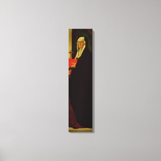 St. Clare, c.1485-90 (tempera op paneel) Canvas Afdruk (Voorkant)