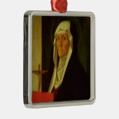 St. Clare, c.1485-90 (tempera op paneel) Metalen Ornament (Rechts)
