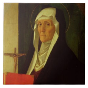 St. Clare, c.1485-90 (tempera op paneel) Tegeltje