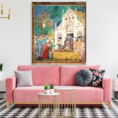 St. Clare Embraces het lichaam van St. Francis Canvas Afdruk (Insitu (Woonkamer))