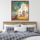 St. Clare Embraces het lichaam van St. Francis Canvas Afdruk (Insitu (Slaapkamer))