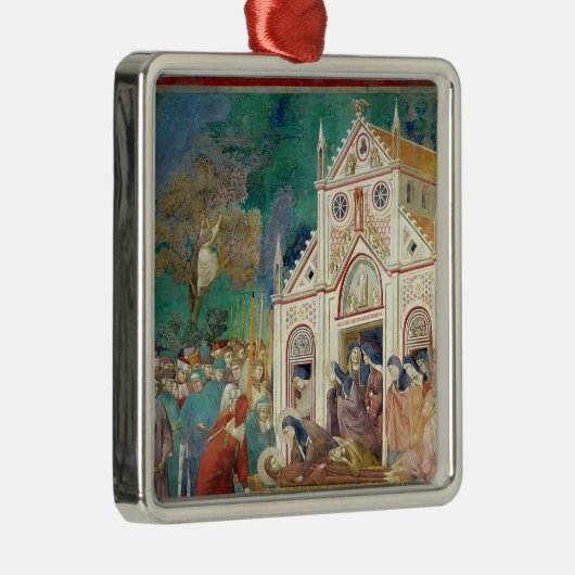 St. Clare Embraces het lichaam van St. Francis Metalen Ornament (Rechts)