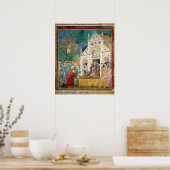 St. Clare Embraces het lichaam van St. Francis Poster (Keuken)