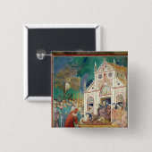 St. Clare Embraces het lichaam van St. Francis Vierkante Button 5,1 Cm (Voorkant /achterkant)