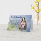 St. Clare het Wenskaart van de Dag van het Feest Kaart (Gele Bloem)