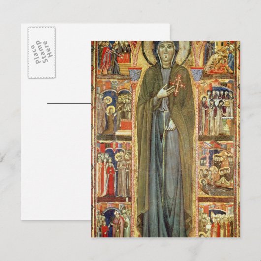 St. Clare met Scenes uit haar leven Briefkaart (Voorkant / Achterkant)