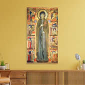 St. Clare met Scenes uit haar leven Canvas Afdruk (Insitu (Woonkamer))