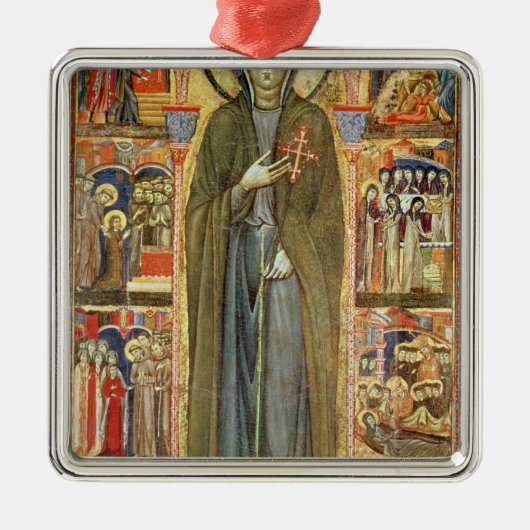St. Clare met Scenes uit haar leven Metalen Ornament (Voorkant)