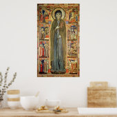 St. Clare met Scenes uit haar leven Poster (Keuken)