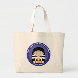 St. Clare of Assisi Grote Tote Bag