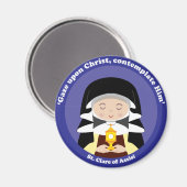 St. Clare of Assisi Magneet (Voorkant / Achterkant)