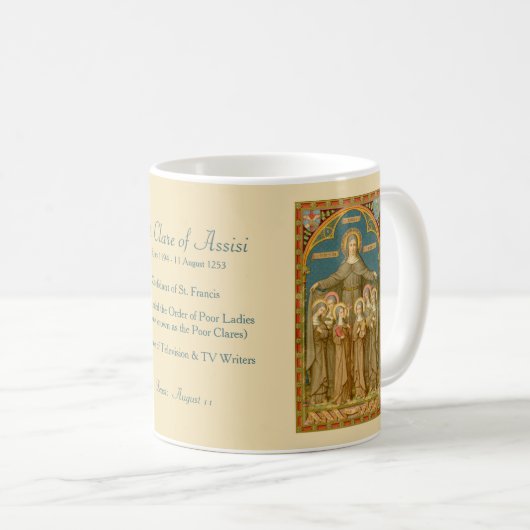 St. Clare of Assisi & Nuns (SAU27) Coffee Mok 2.2a (Voorkant rechts)
