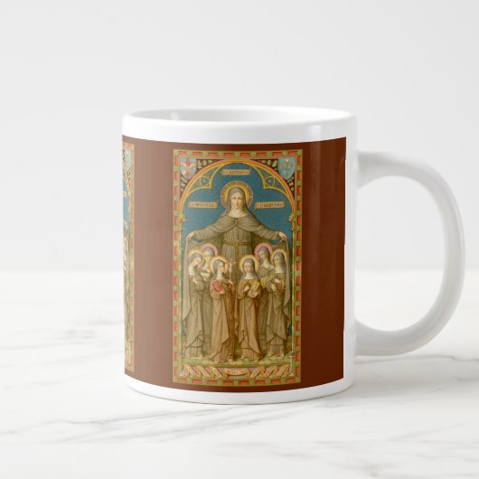 St. Clare of Assisi & Nuns (SAU27) XL Coffee Mok 3 (Rechts)