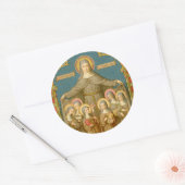 St. Clare of Assisi & Nuns (SAU 027) Ronde Sticker (Envelop)
