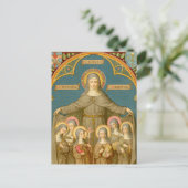 St. Clare of Assisi & Nuns (SAU 027b) Briefkaart (Staand voorkant)
